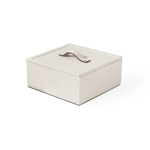   Premium Leather Lidded Square Box | Oroa.com