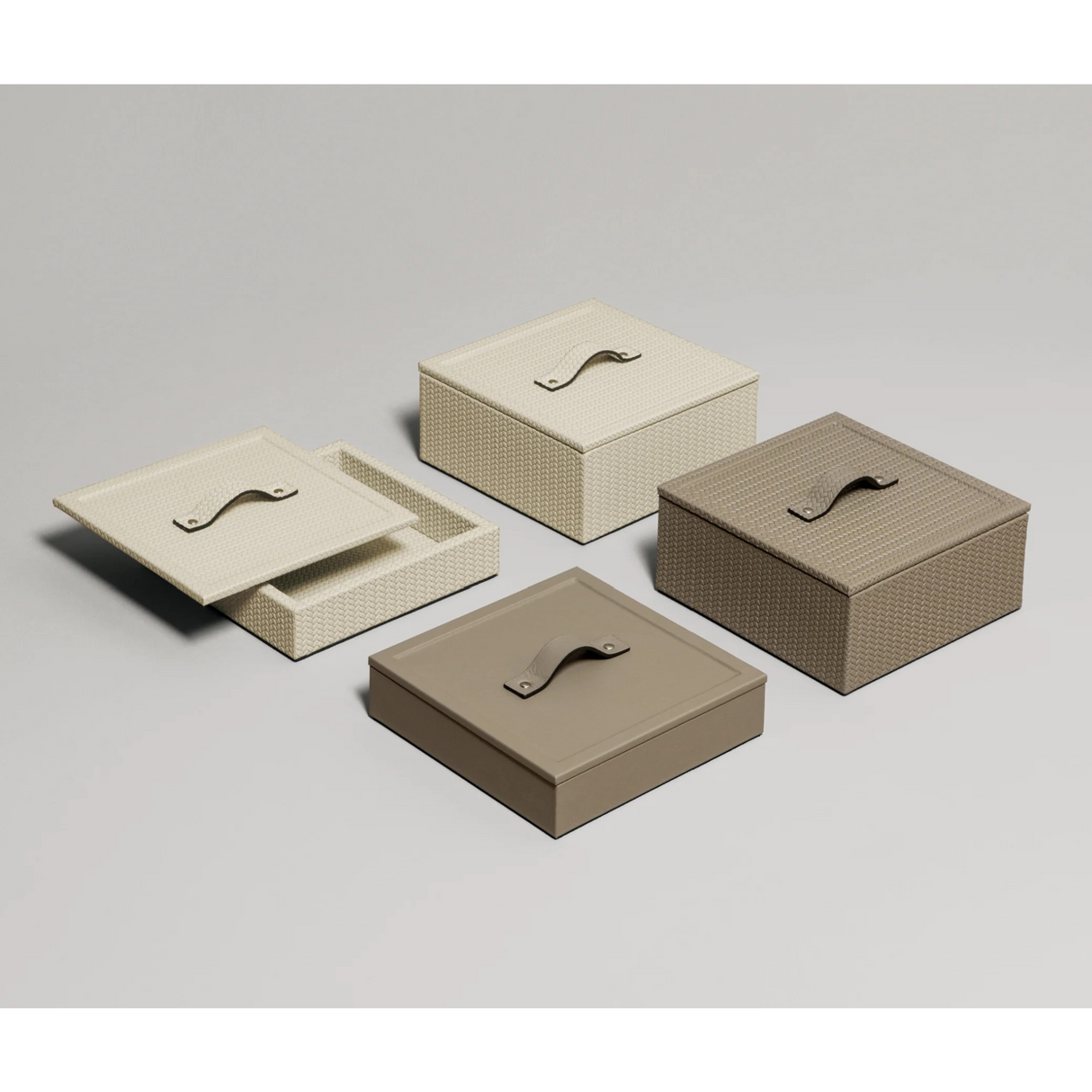   Premium Leather Lidded Square Box | Oroa.com