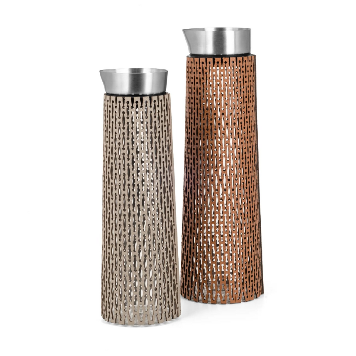   Leather-Wrapped Glass Carafe | Oroa.com