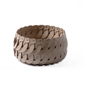   S-Shaped Woven Leather Basket S | Oroa.com