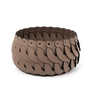  S-Shaped Woven Leather Basket S | Oroa.com