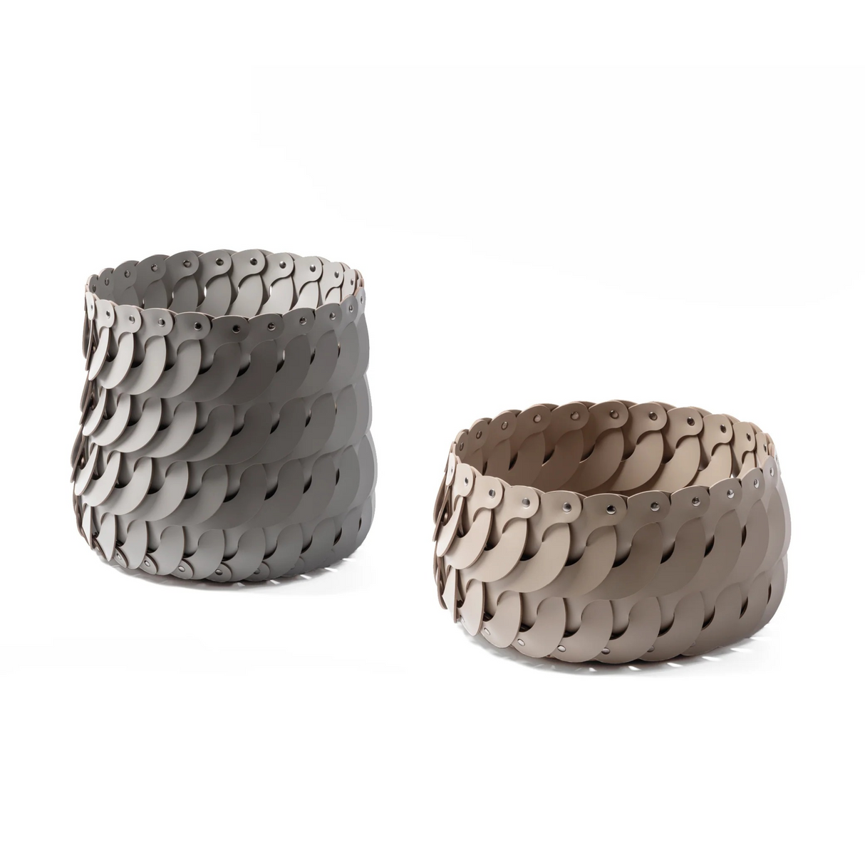   S-Shaped Woven Leather Basket S | Oroa.com