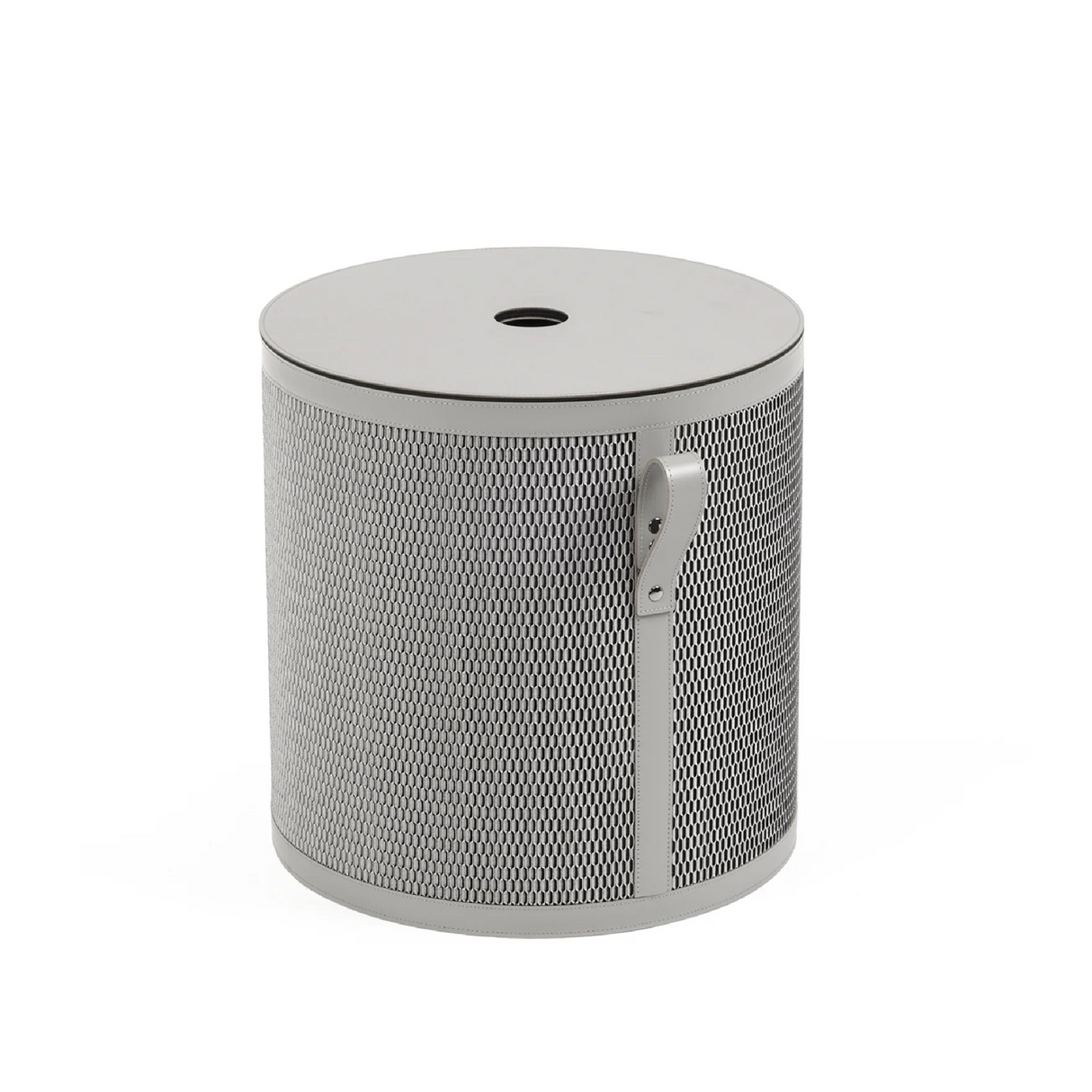   Leather Short Round Basket | Oroa.com