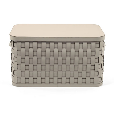   Woven Leather Shoes Basket | Oroa.com