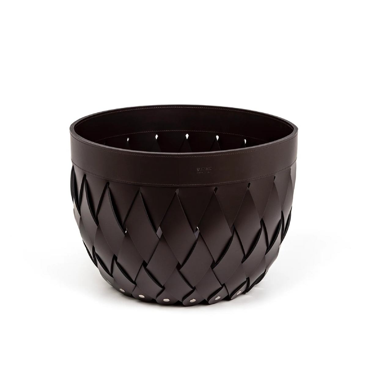   Handwoven Leather Outdoor Basket S | Oroa.com