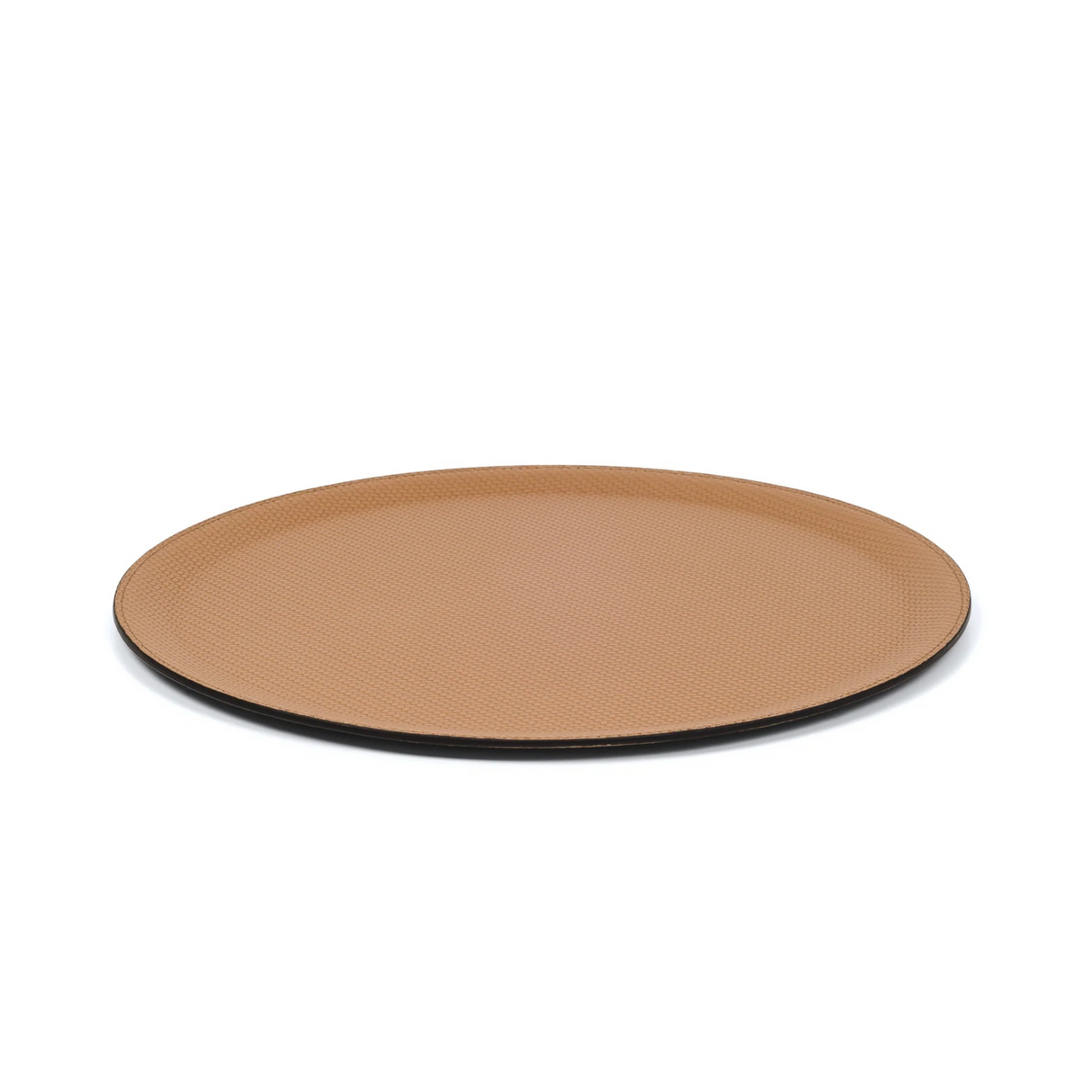   Round Calf Leather Tray | Oroa.com