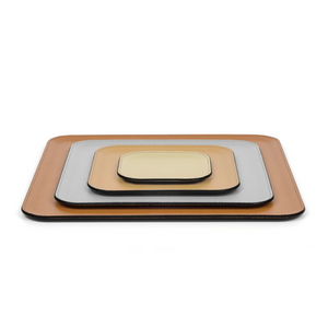   Square Calf Leather Tray | Oroa.com
