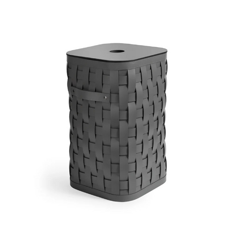   Flat Lidded Square Leather Basket S | Oroa.com