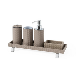   Waterproof Leather Round Bathroom Set | Oroa.com