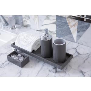   Waterproof Leather Round Bathroom Set | Oroa.com