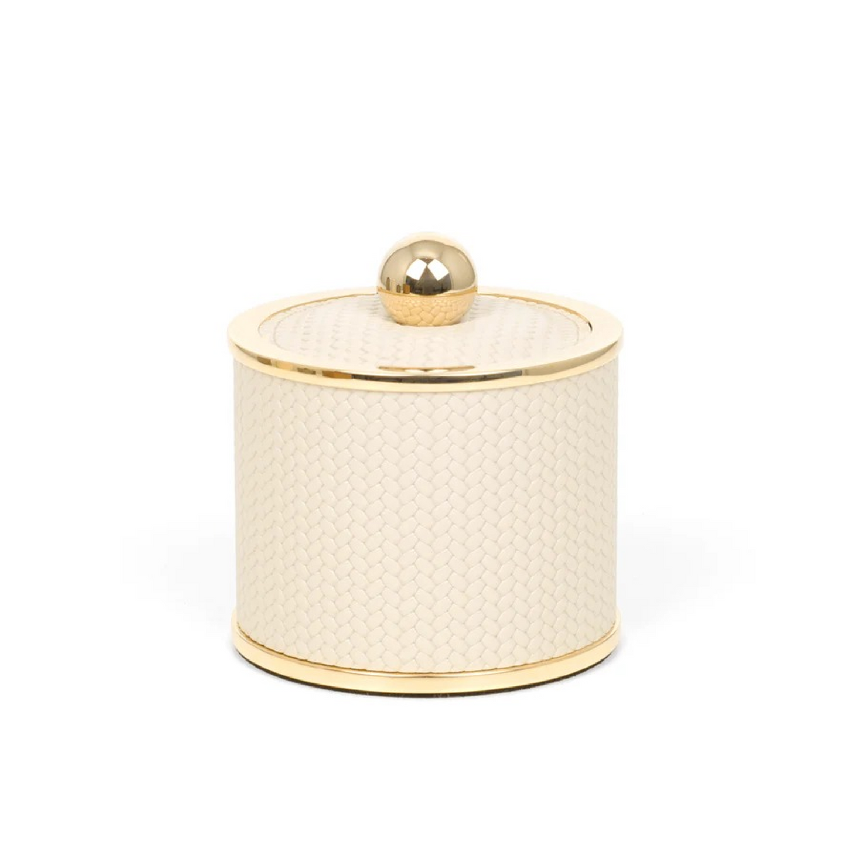   Leather Covered Round Bathroom Set | Oroa.com