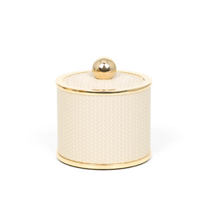   Leather Covered Round Bathroom Set | Oroa.com
