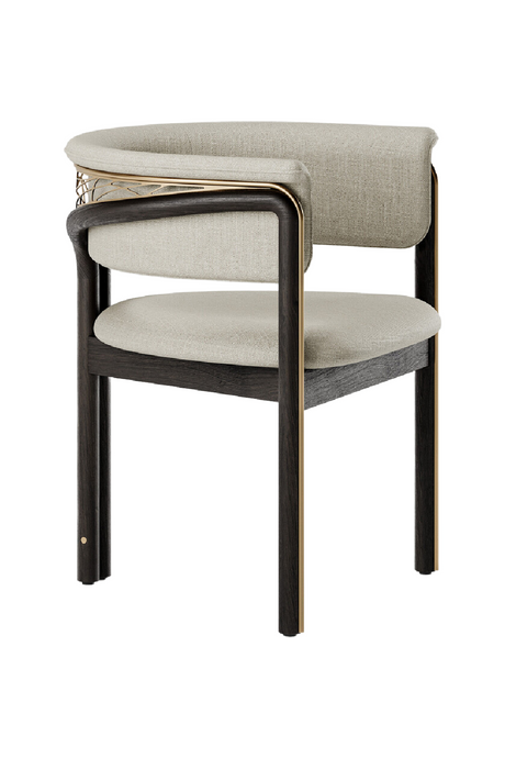   Metal Detail Curved Dining Chair | Oroa.com