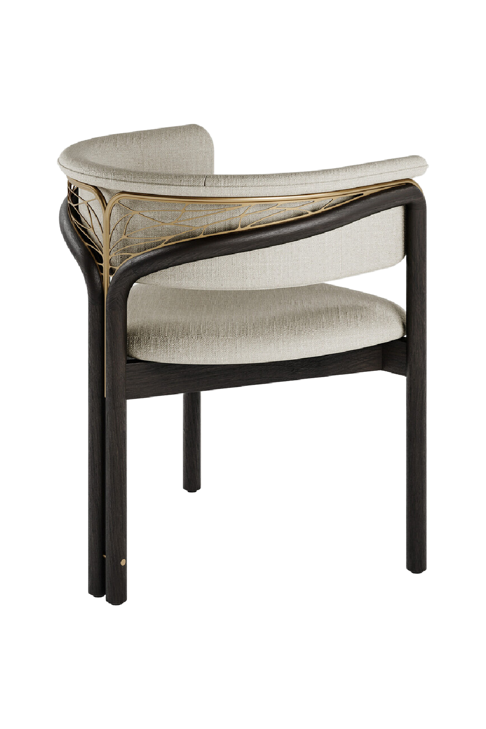   Metal Detail Curved Dining Chair | Oroa.com