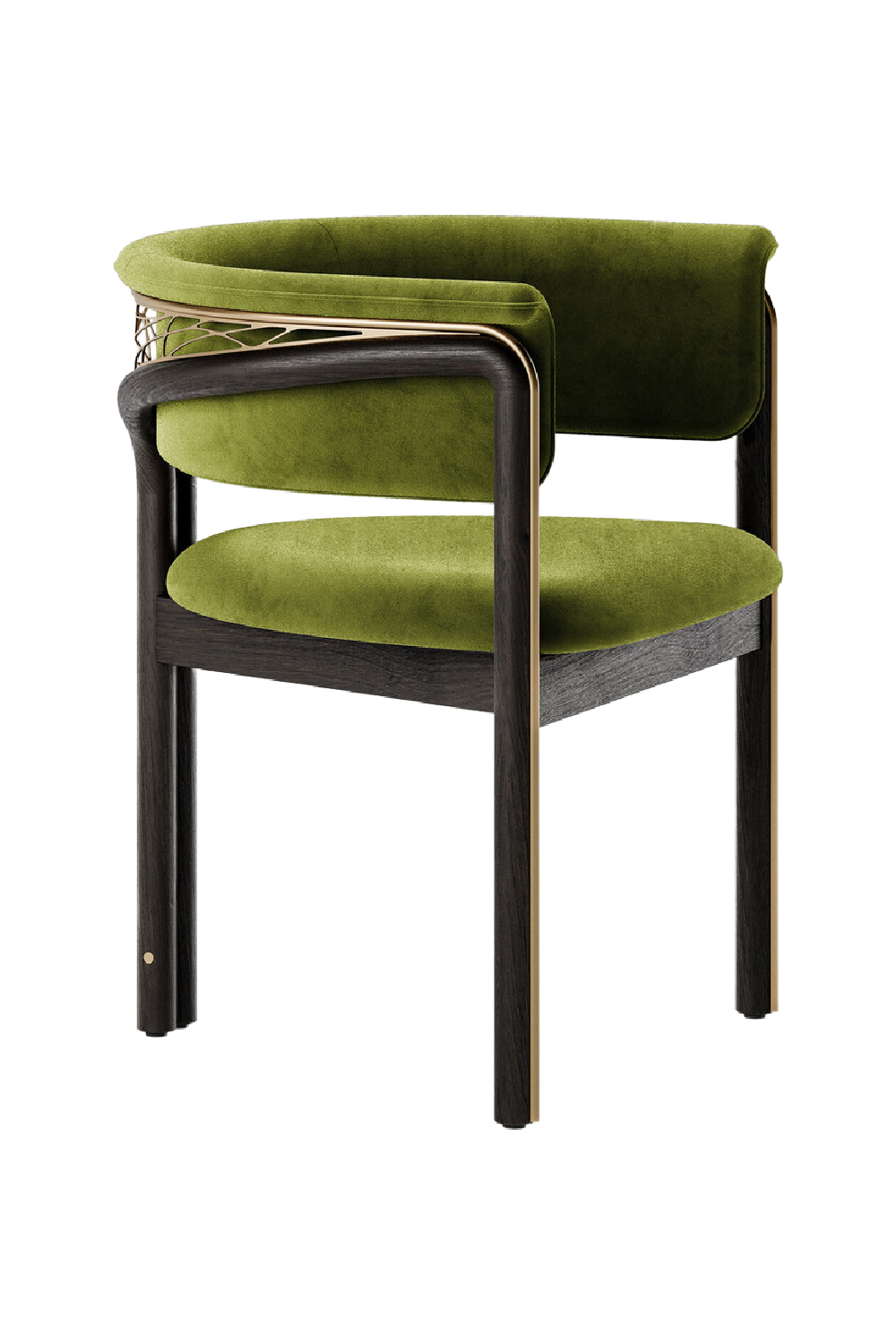   Metal Detail Curved Dining Chair | Oroa.com