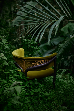   Metal Detail Curved Dining Chair | Oroa.com