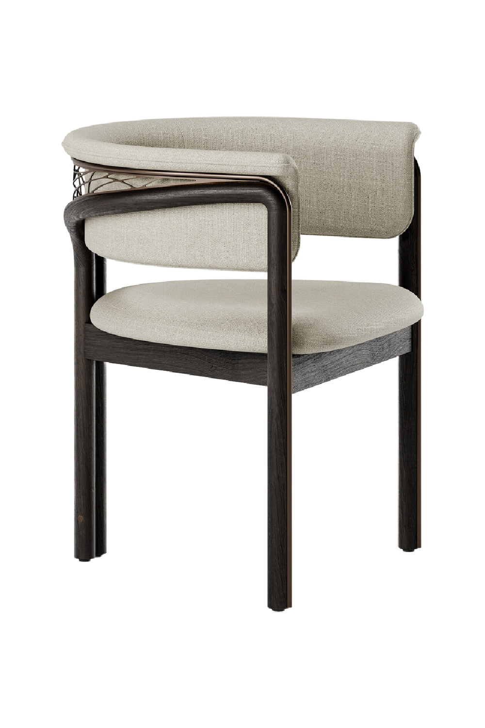   Metal Detail Curved Dining Chair | Oroa.com