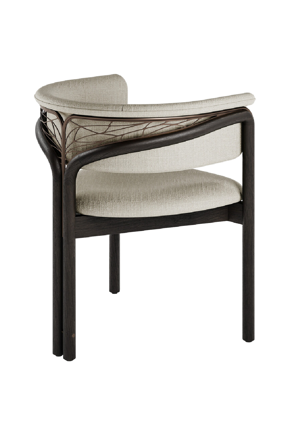   Metal Detail Curved Dining Chair | Oroa.com