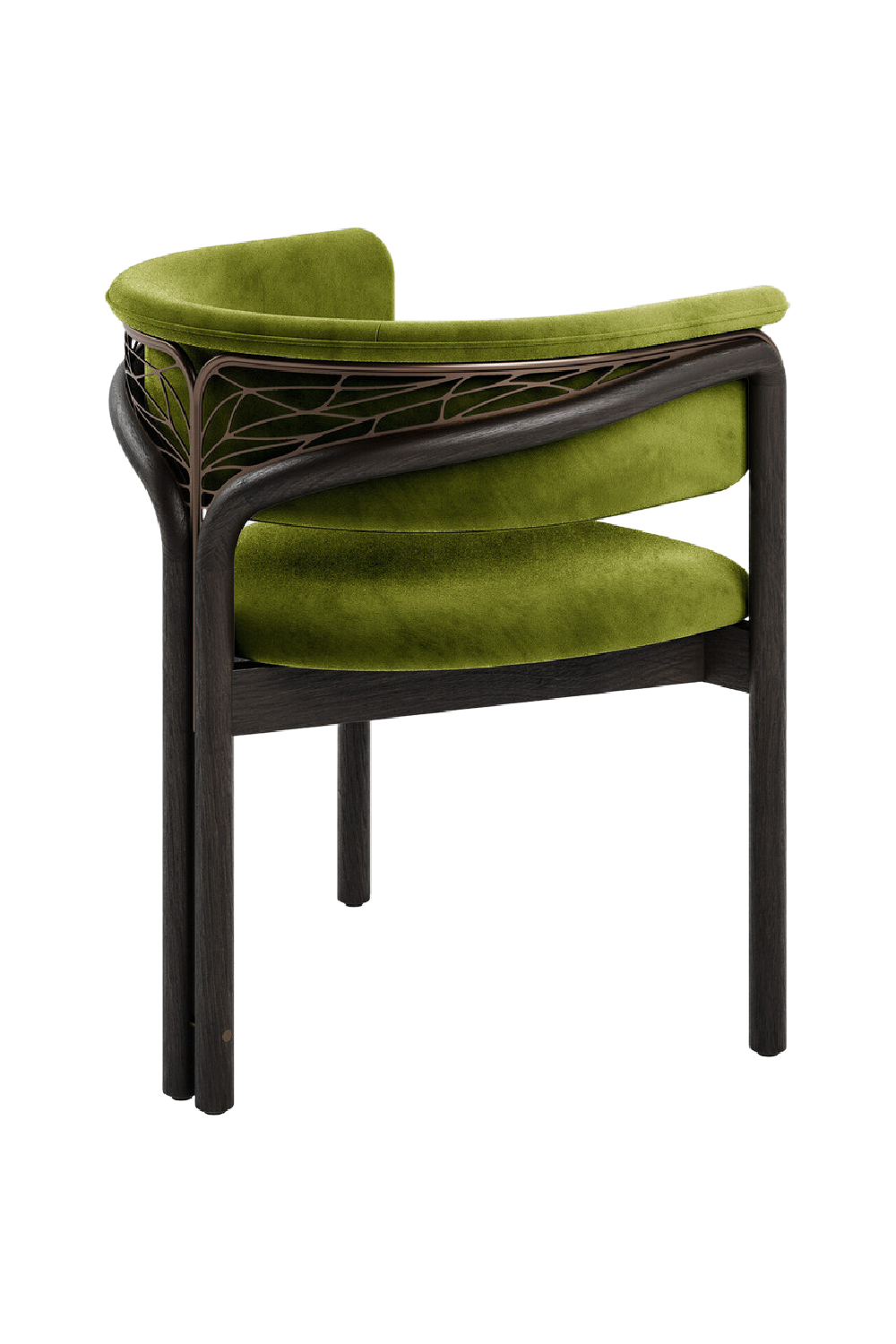   Metal Detail Curved Dining Chair | Oroa.com