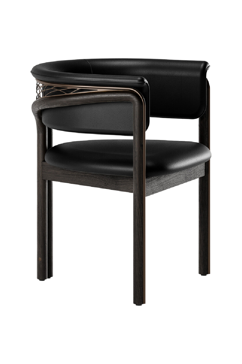   Metal Detail Curved Dining Chair | Oroa.com