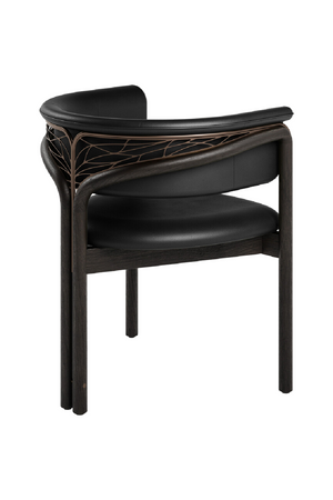   Metal Detail Curved Dining Chair | Oroa.com