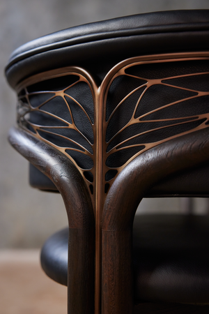   Metal Detail Curved Dining Chair | Oroa.com