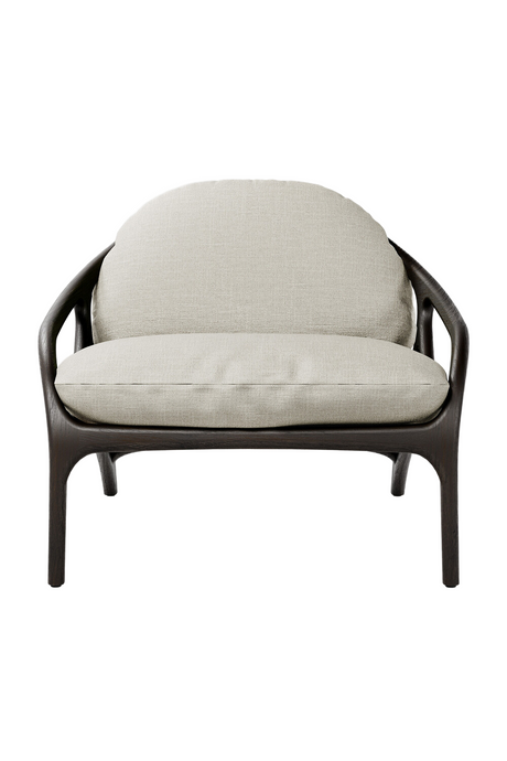   Beige Chenille Lounge Chair | Oroa.com