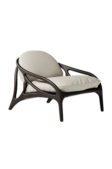   Beige Chenille Lounge Chair | Oroa.com