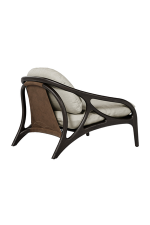   Beige Chenille Lounge Chair | Oroa.com