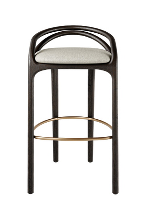   Brown Teak Bar Stool | Oroa.com