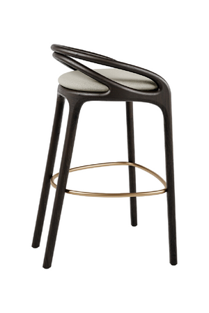   Brown Teak Bar Stool | Oroa.com