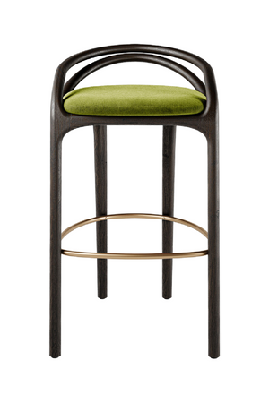   Brown Teak Bar Stool | Oroa.com
