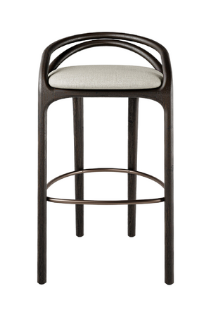   Brown Teak Bar Stool | Oroa.com