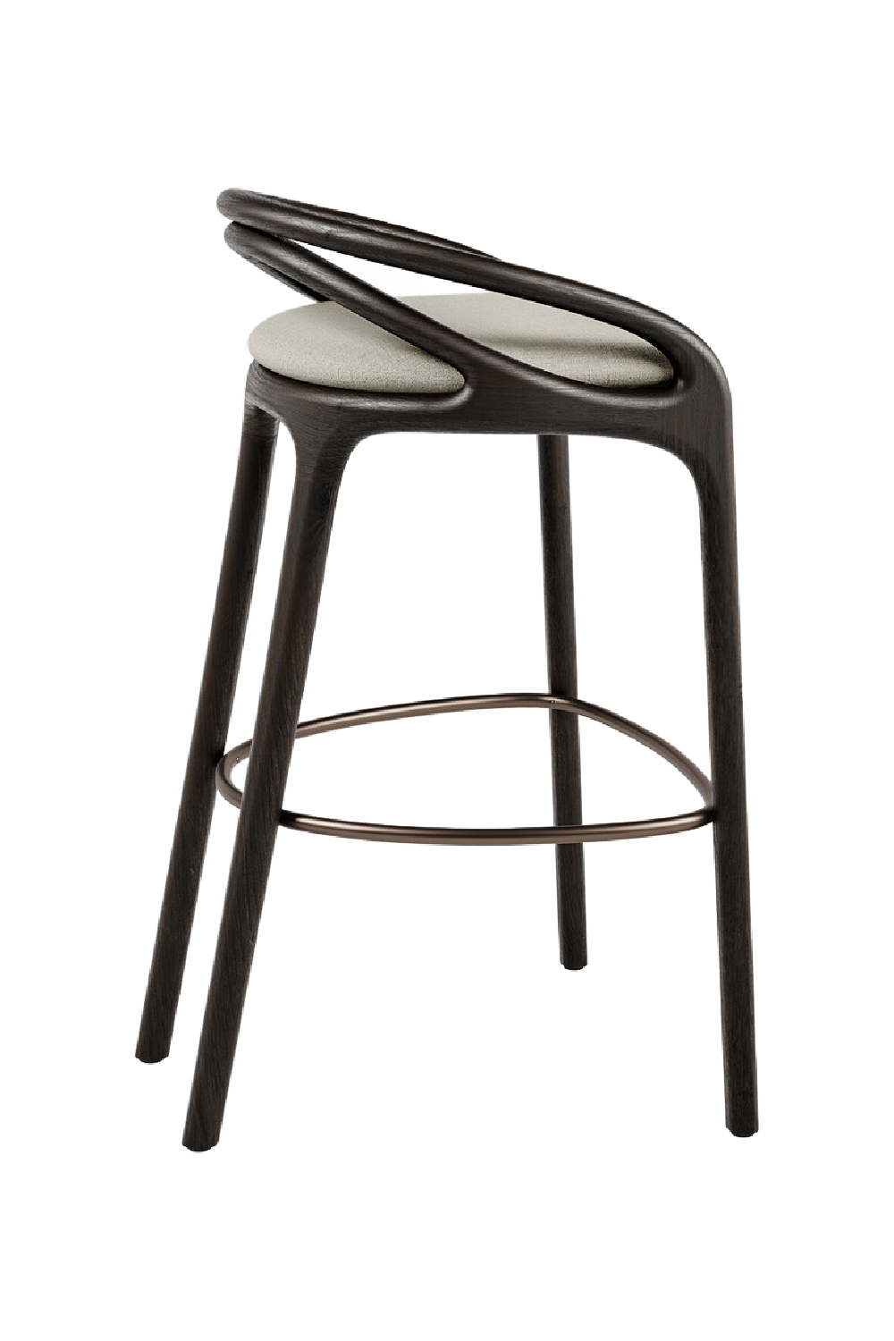   Brown Teak Bar Stool | Oroa.com