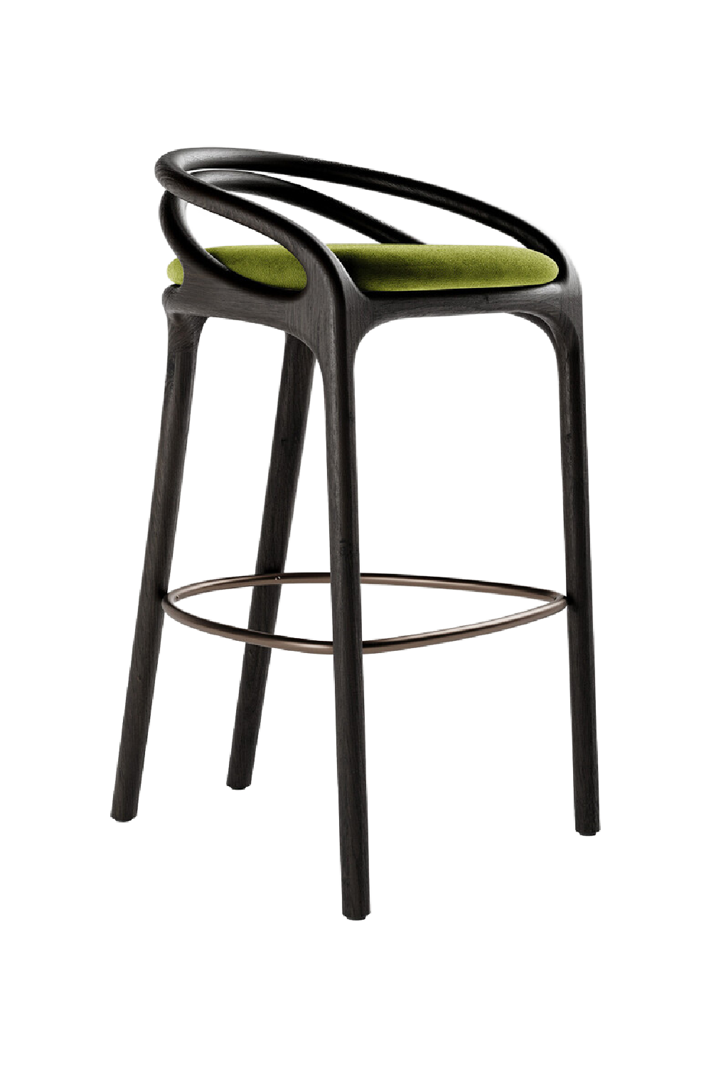   Brown Teak Bar Stool | Oroa.com