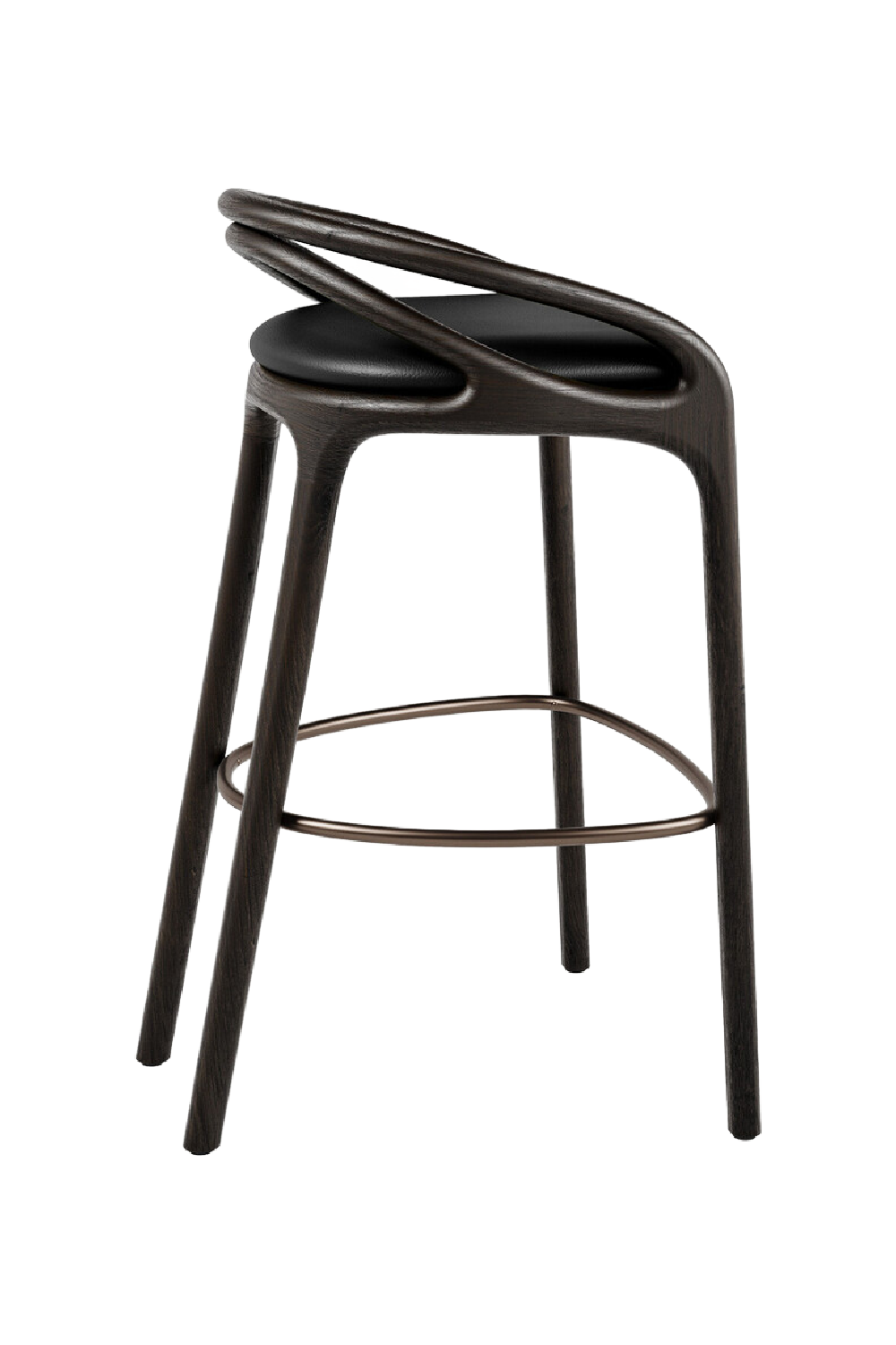   Brown Teak Bar Stool | Oroa.com