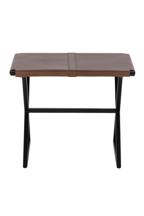   Brown Leather Stool Modern European furniture - - www.oroa.com | Oroa.com
