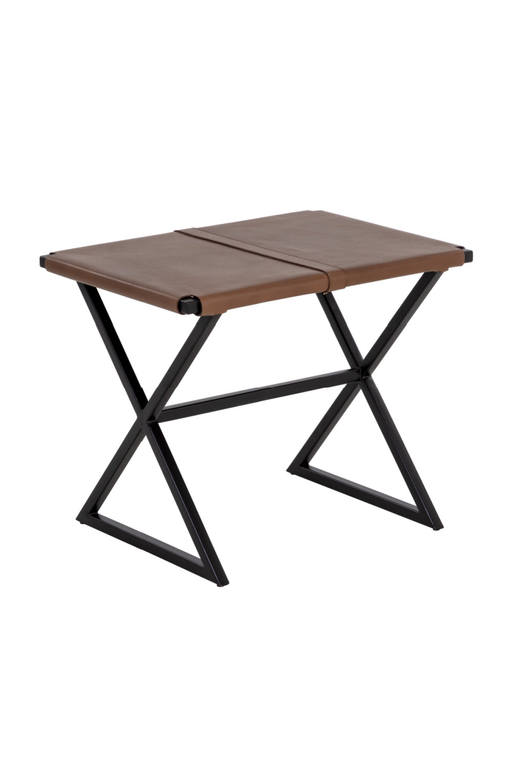   Brown Leather Stool Modern European furniture - - www.oroa.com | Oroa.com