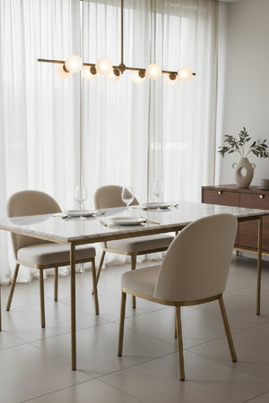   Modern European furniture - Taupe Arched-Back Dining Chairs (2) - www.oroa.com | Oroa.com