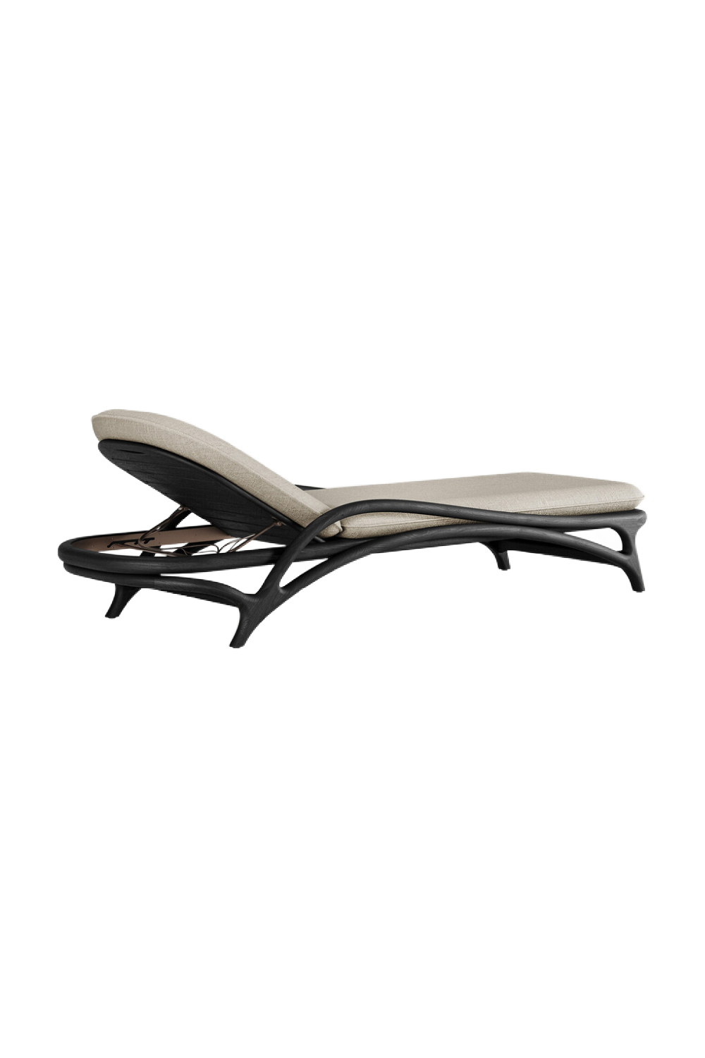  Adjustable Varnished Teak Outdoor Lounger | Oroa.com