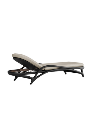   Adjustable Varnished Teak Outdoor Lounger | Oroa.com