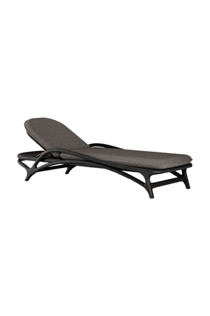   Adjustable Varnished Teak Outdoor Lounger | Oroa.com
