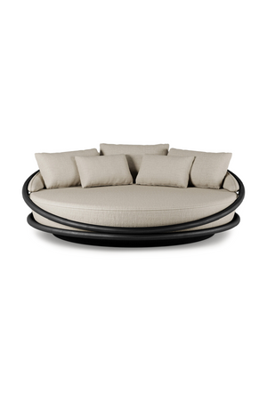   Round Varnished Teak Outdoor Daybed | Oroa.com
