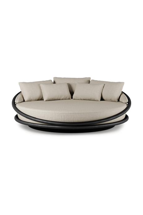   Round Varnished Teak Outdoor Daybed | Oroa.com