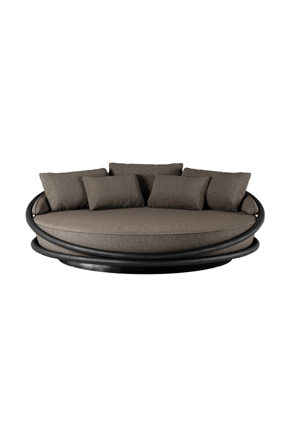   Round Varnished Teak Outdoor Daybed | Oroa.com