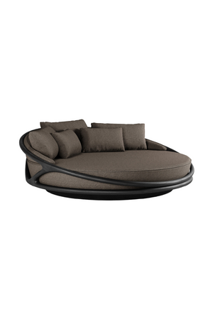   Round Varnished Teak Outdoor Daybed | Oroa.com