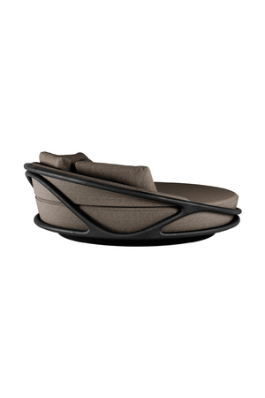   Round Varnished Teak Outdoor Daybed | Oroa.com