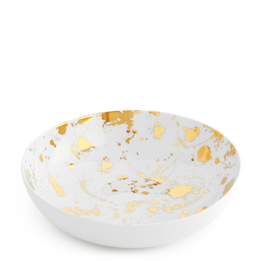   Gold Splatter Porcelain Serving Bowl | Oroa.com
