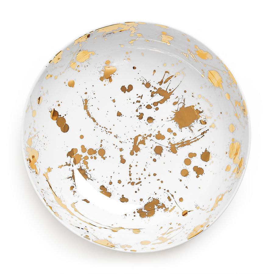   Gold Splatter Porcelain Serving Bowl | Oroa.com