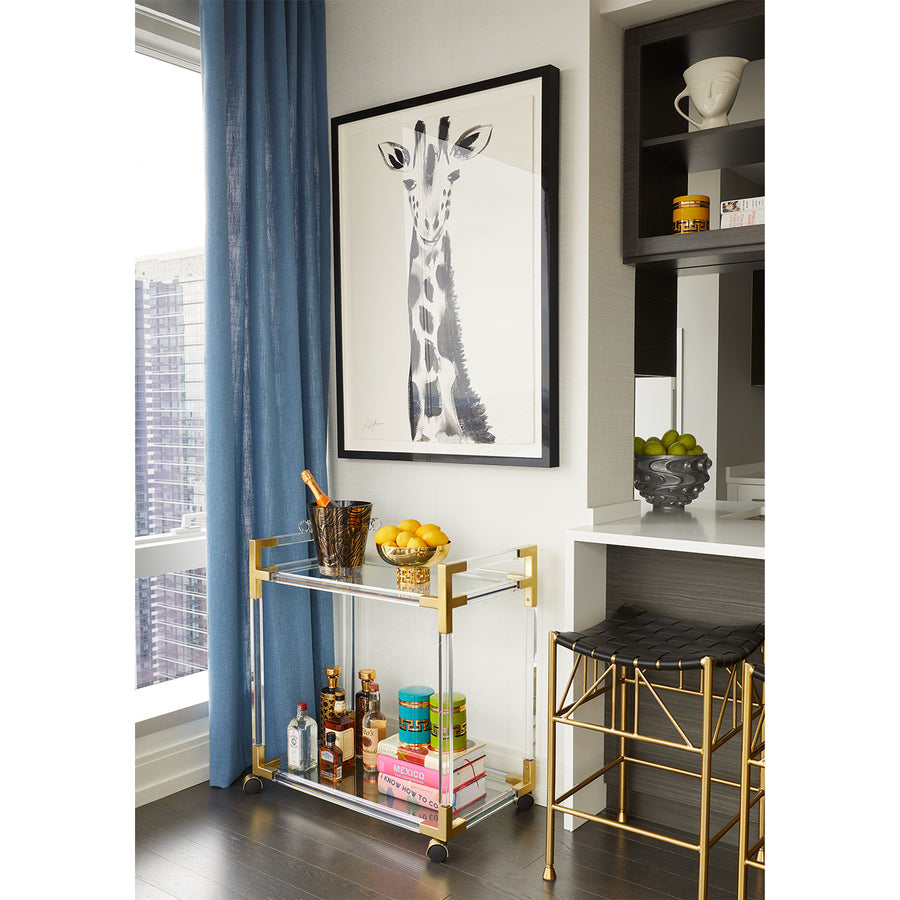   Round Glass Bar Cart | Oroa.com